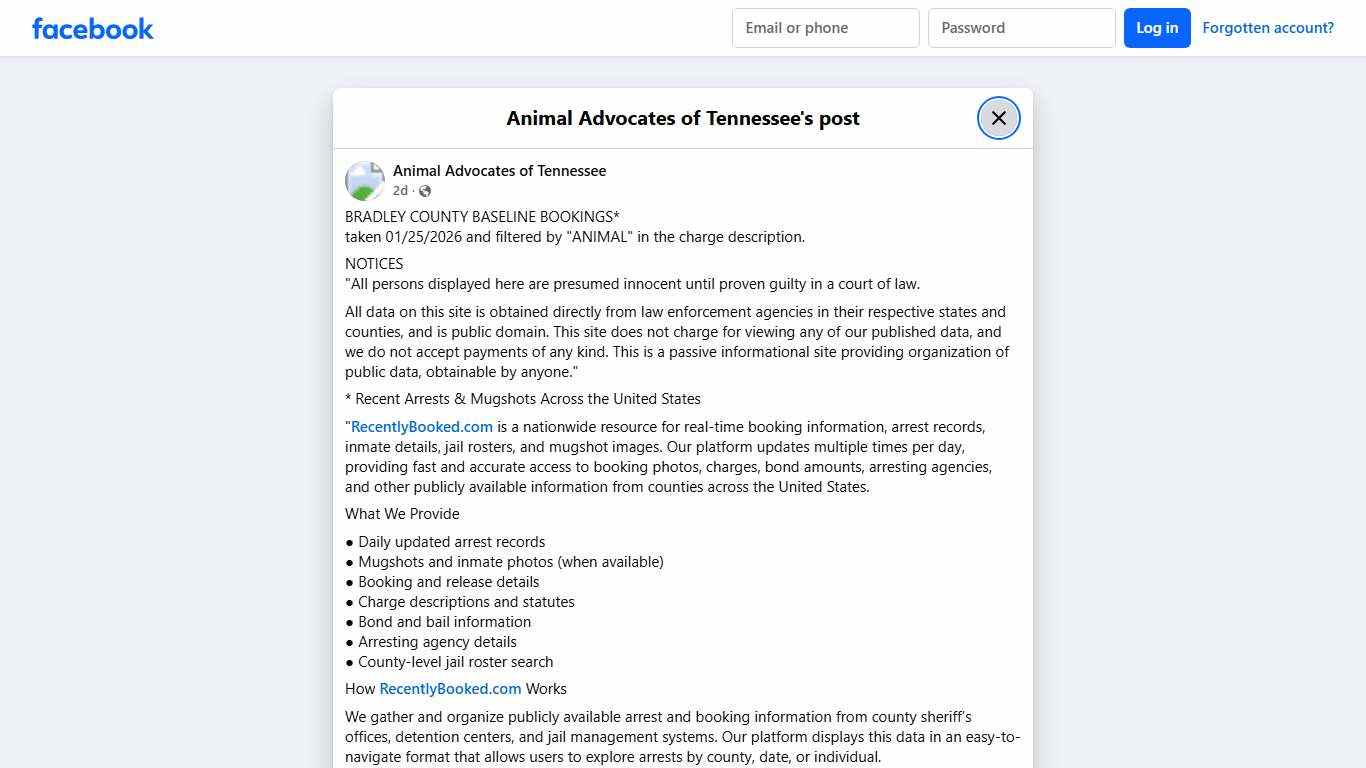 BRADLEY COUNTY BASELINE... - Animal Advocates of Tennessee Facebook